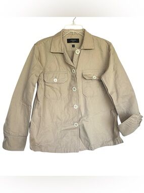 Maxmara weekend Womans khaki blazer 10 Cotton linen brown tan corpcore neutral